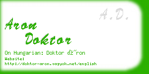 aron doktor business card